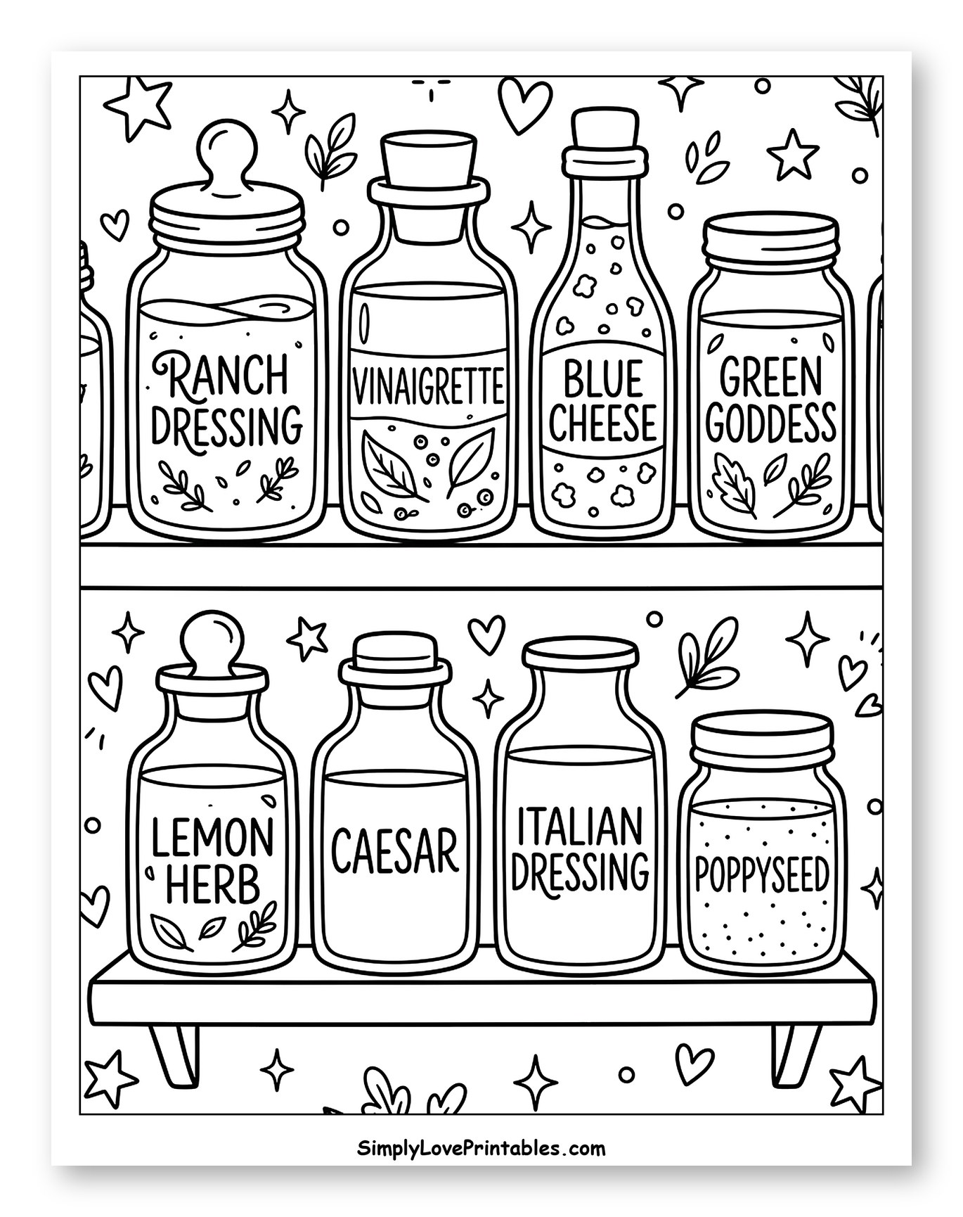 Various Salad Dressing Bottles on Shelves