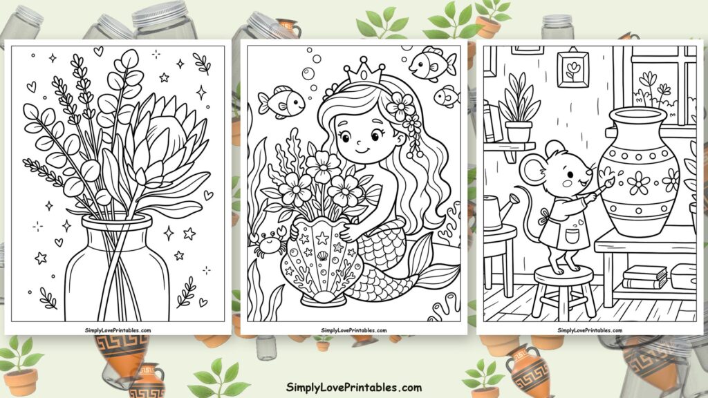 vase coloring pages featured image