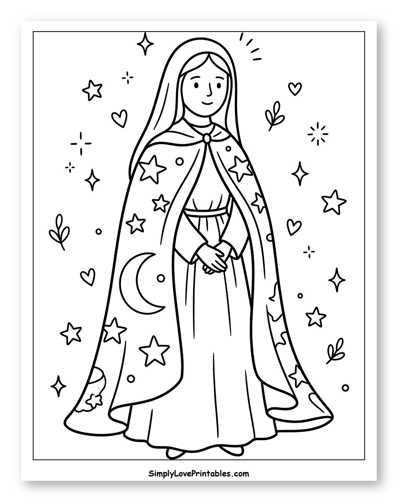 Virgin Mary with Stars and Moon Cloak
