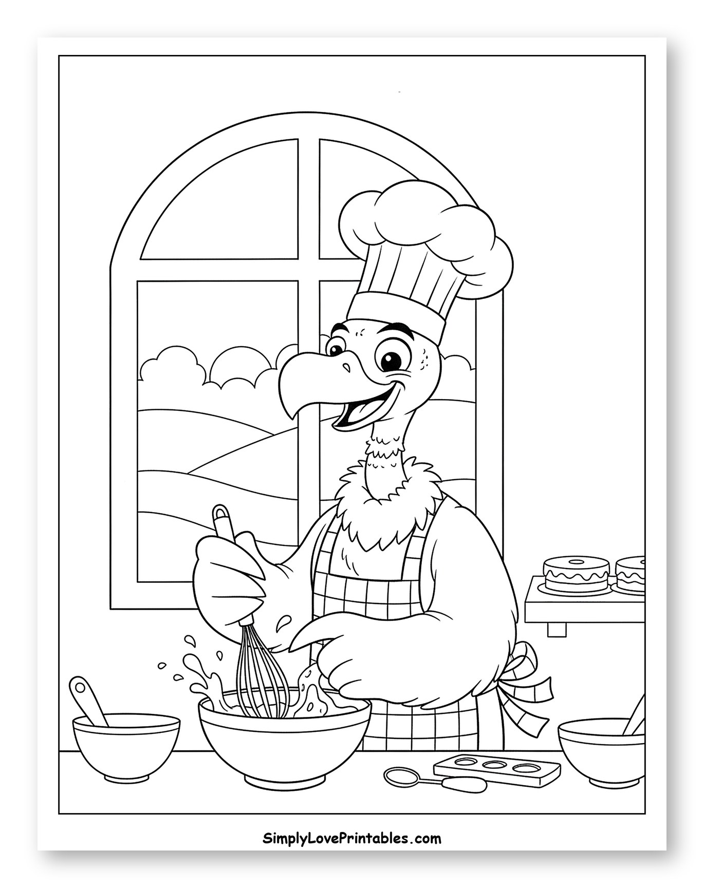 Vulture Chef Whisking Batter