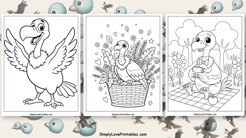 Vulture coloring pages featured image