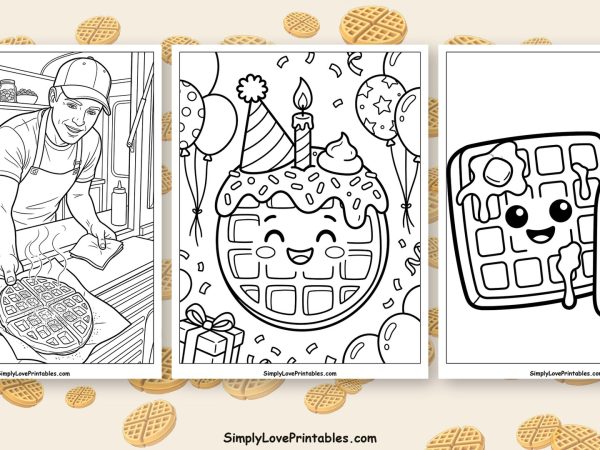 Waffles coloring pages featured image
