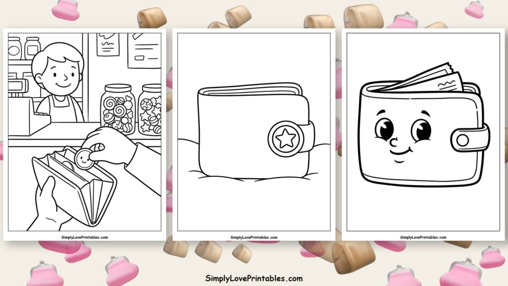 Wallet coloring pages featured image