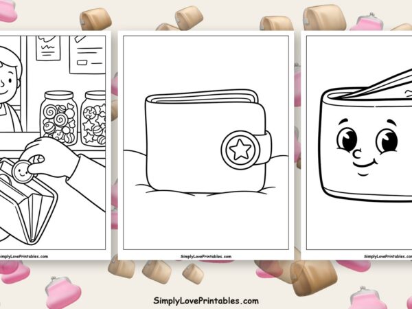 Wallet coloring pages featured image