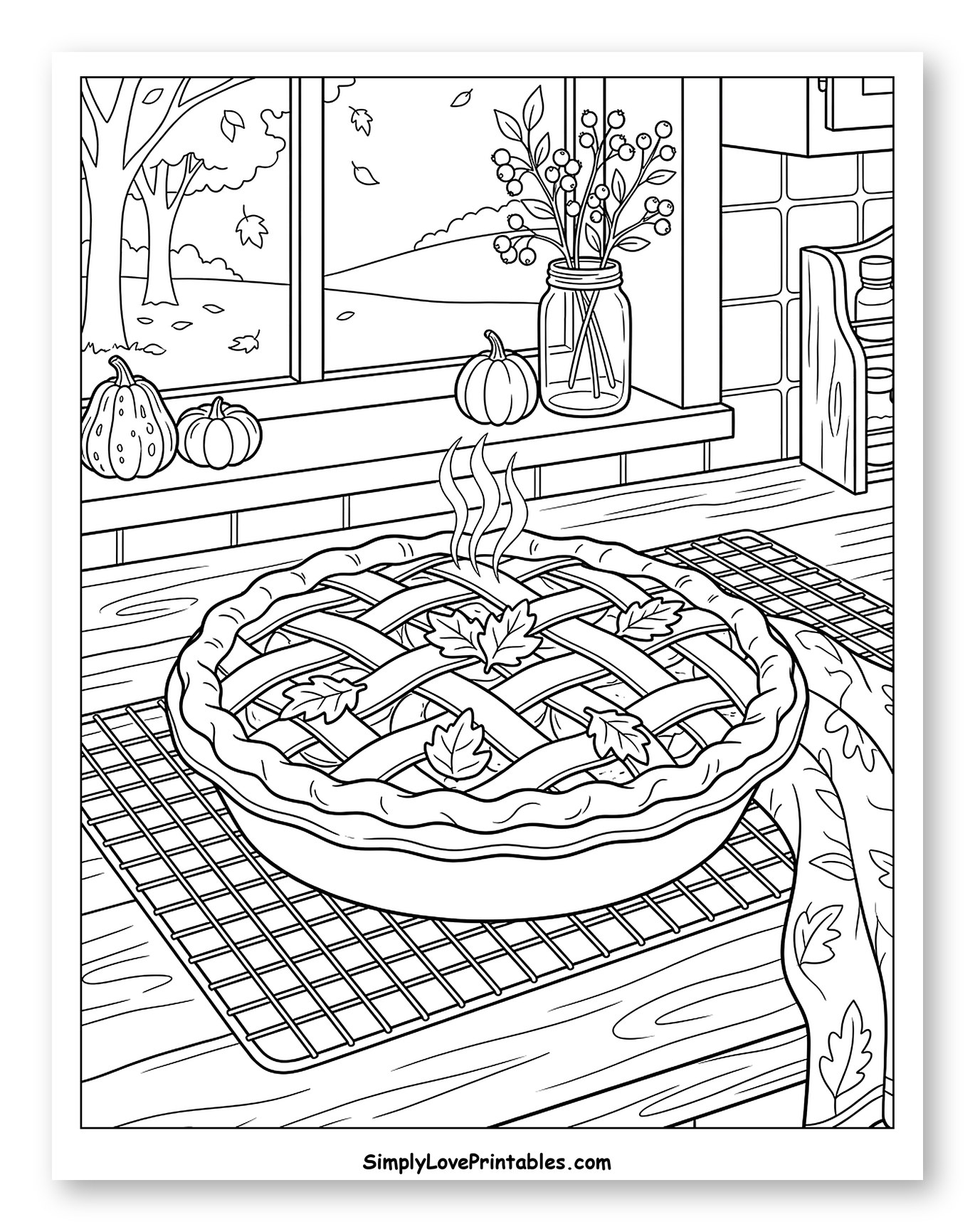 Warm Apple Pie on a Cooling Rack