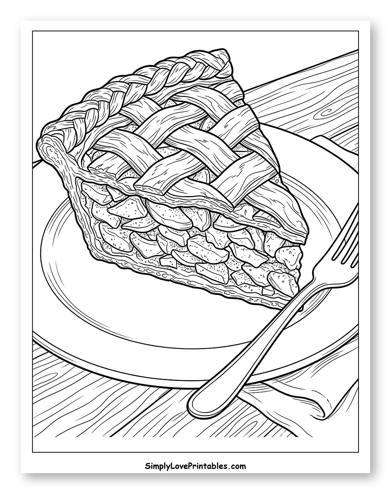 Warm Slice of Lattice Apple Pie