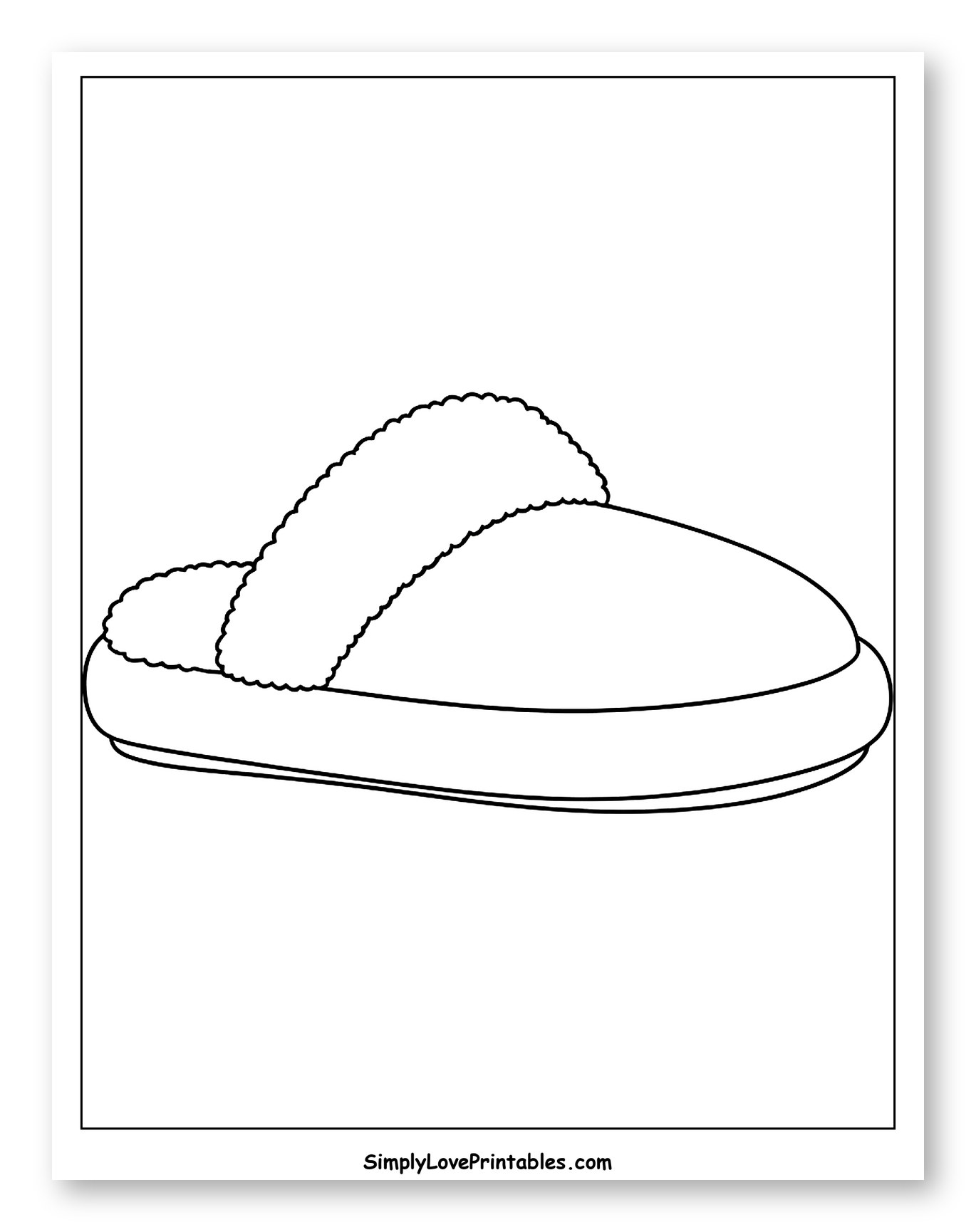 Warm Slipper with Fur Trim to Color for Toddlers