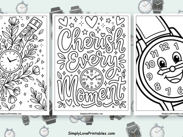watch coloring pages featured image