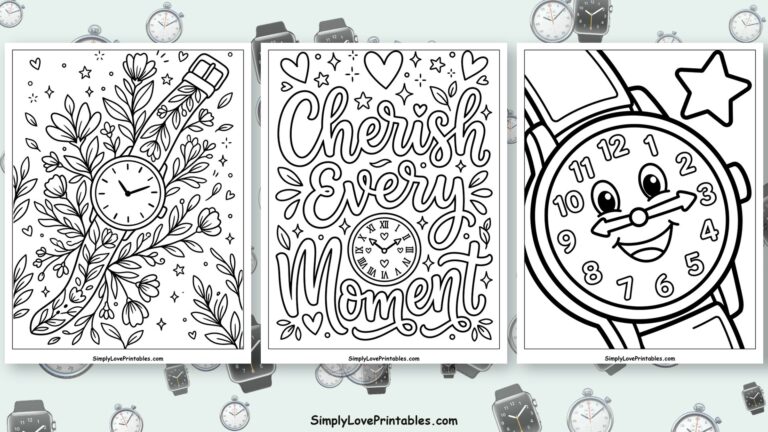 watch coloring pages featured image