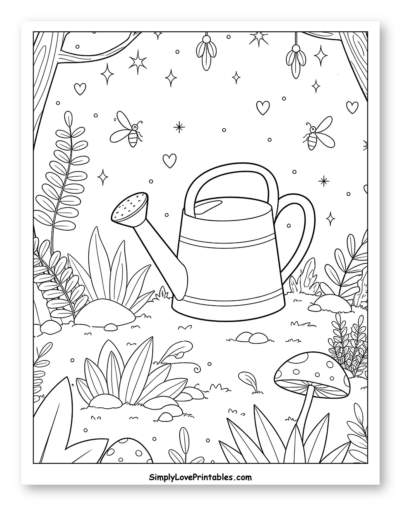 Watering Can in a Whimsical Forest