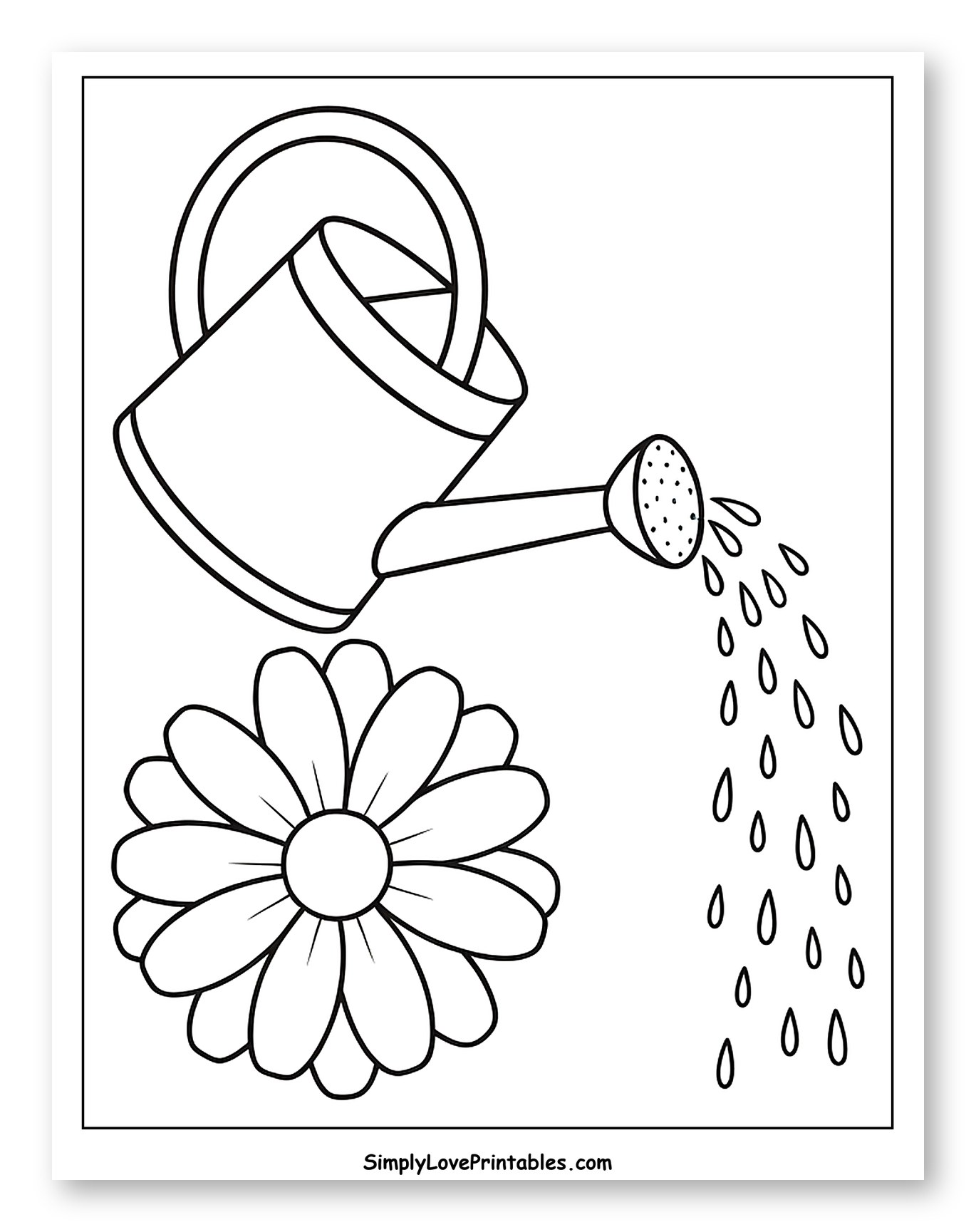 Watering Can Nurturing a Blooming Flower