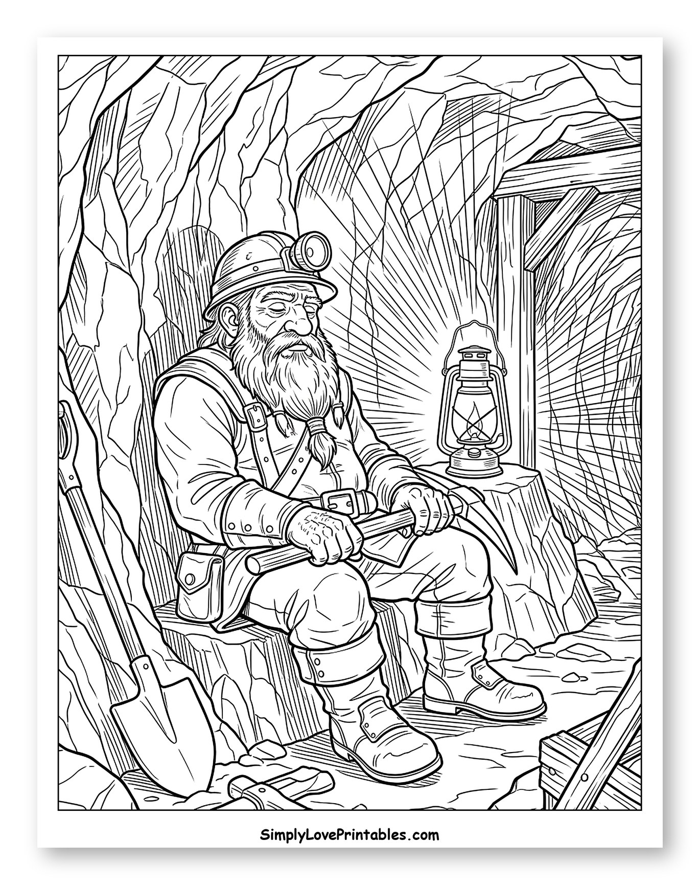 Weary Dwarf Miner Taking a Break