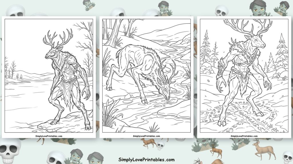 wendigo coloring pages featured image