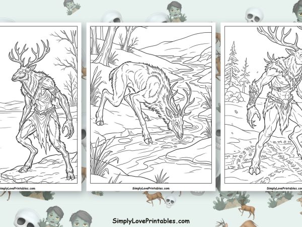 wendigo coloring pages featured image