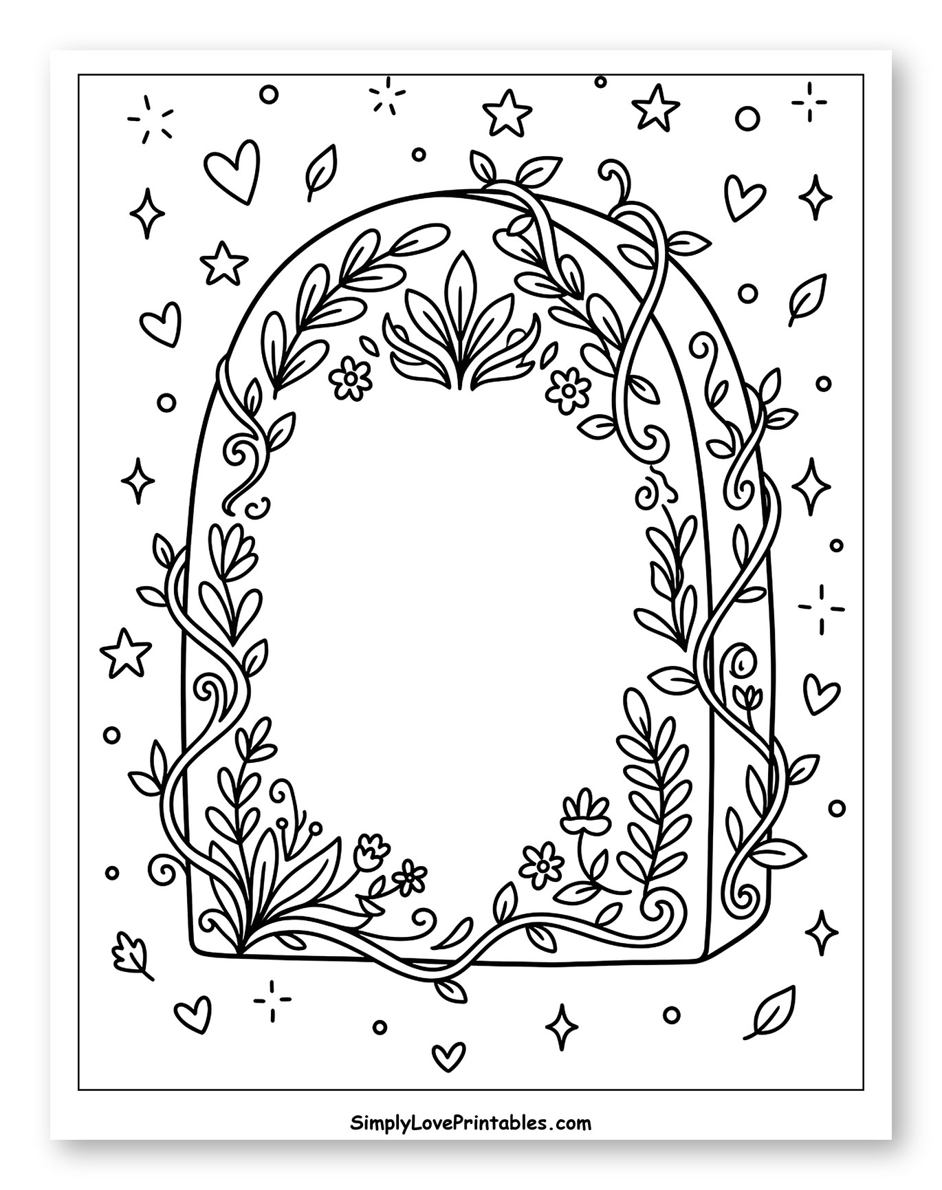 Whimsical Arch with Botanical Decor
