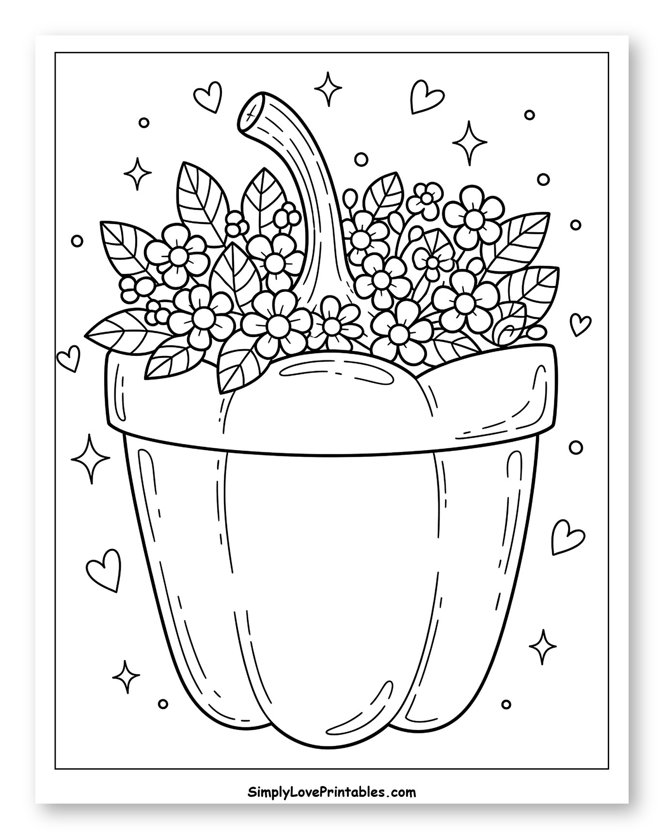 Whimsical Bell Pepper with Floral Arrangement