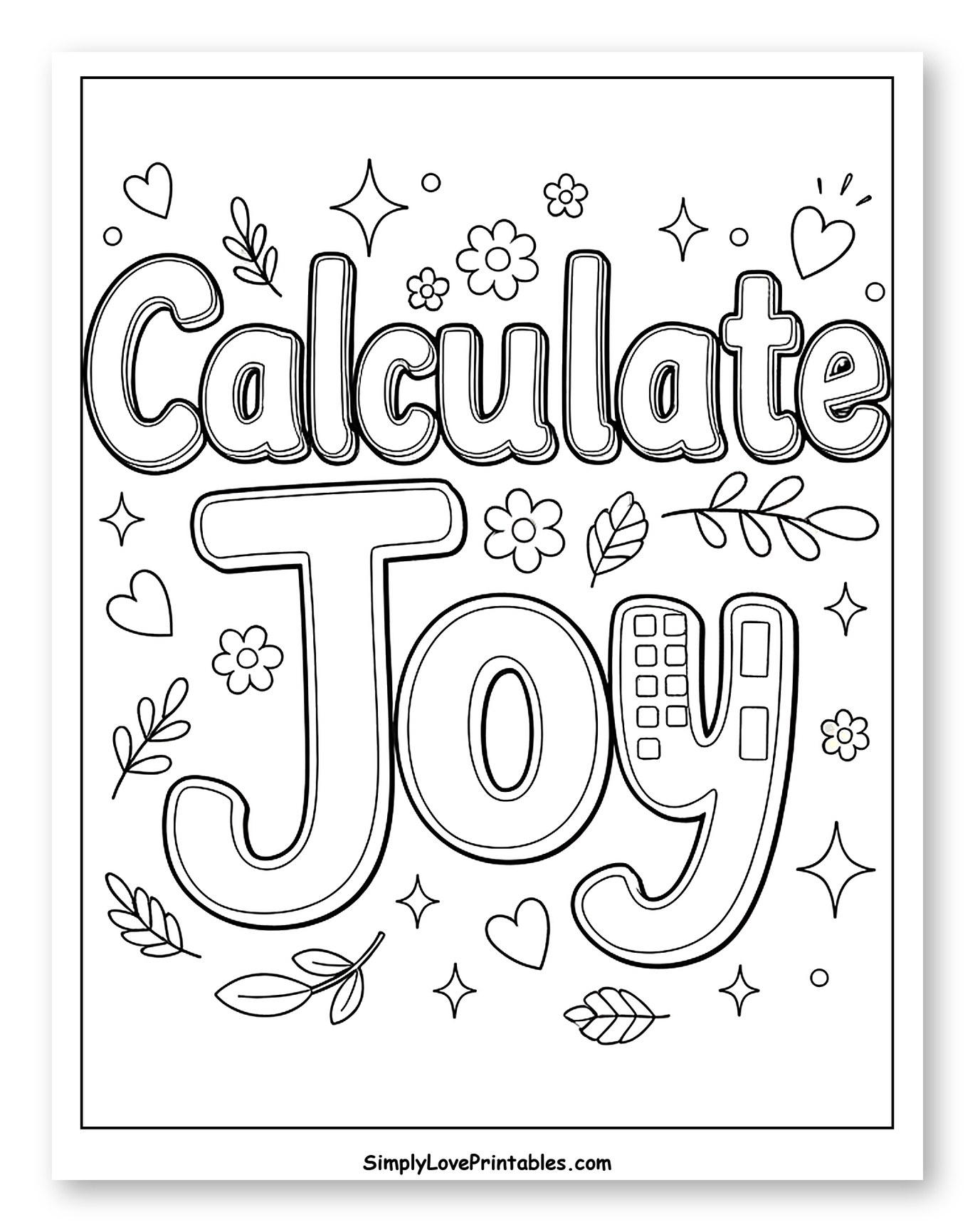 Whimsical Calculate Joy Lettering