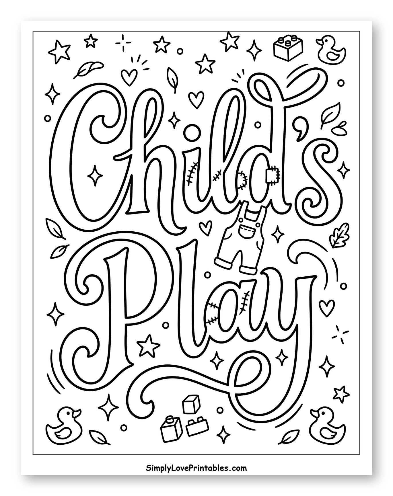 Whimsical Child's Play Lettering with Toys