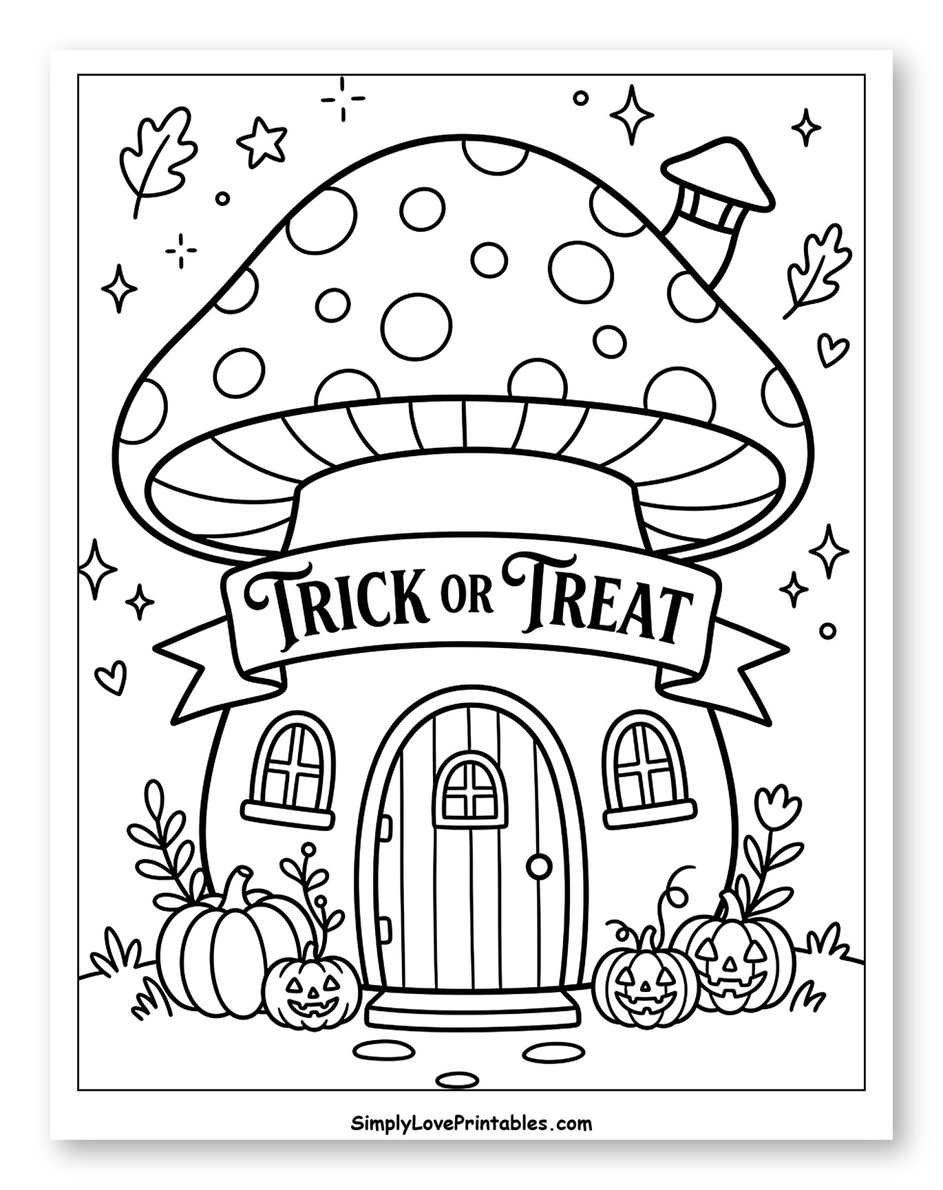 Whimsical Halloween Mushroom House