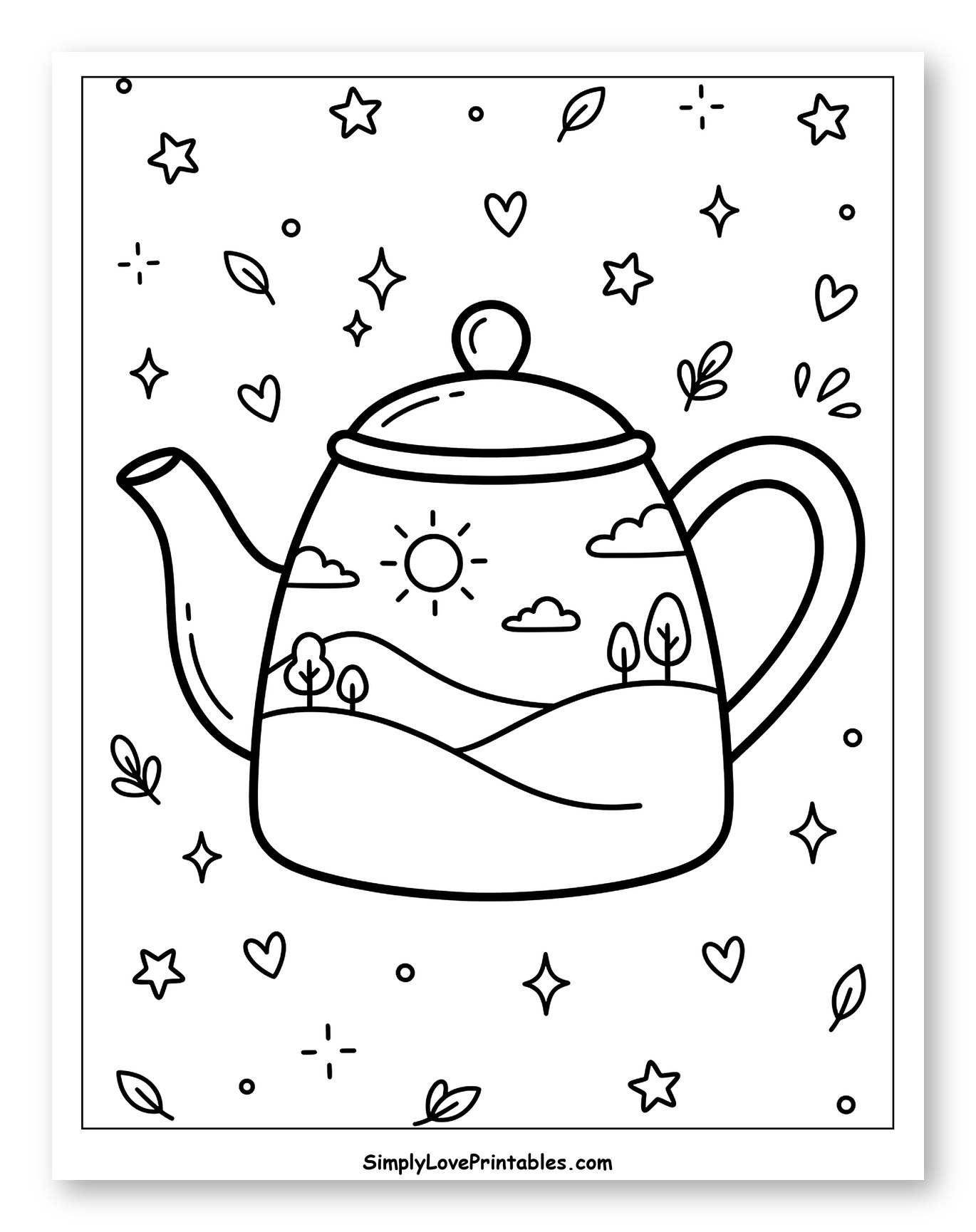Whimsical Teapot with Scenic Landscape