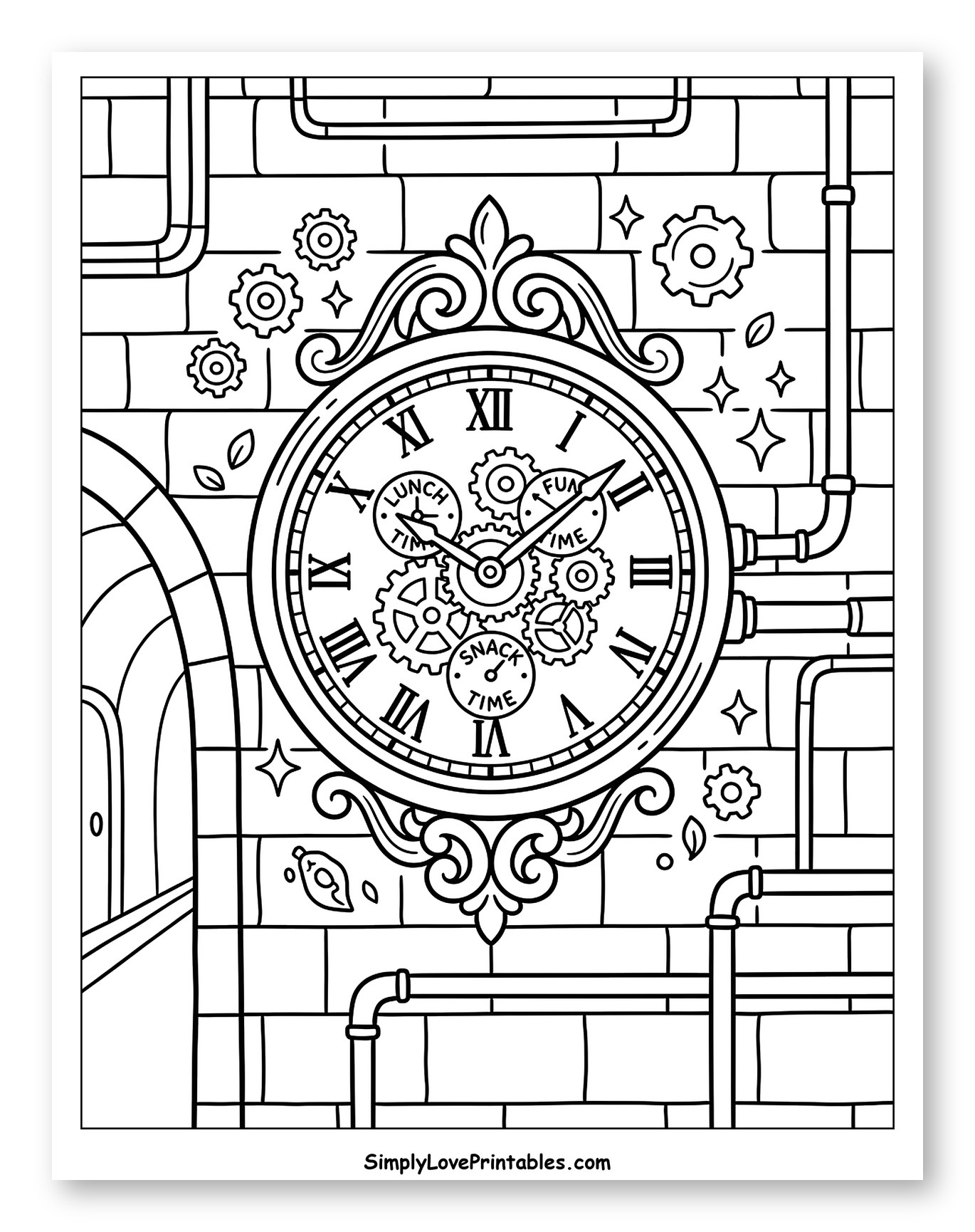 Whimsical Time Gears on a Subway Wall