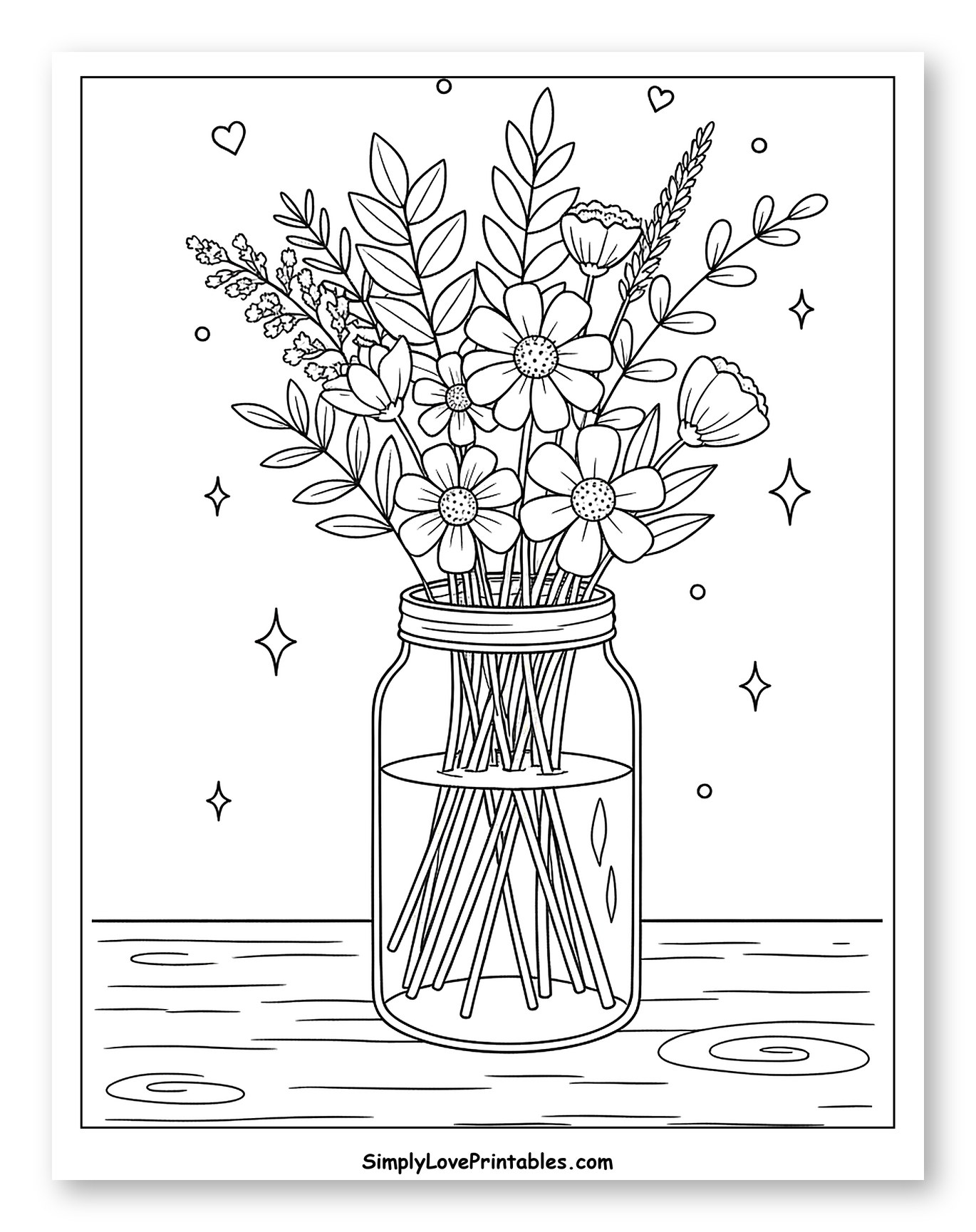 Wildflower Bouquet in a Mason Jar