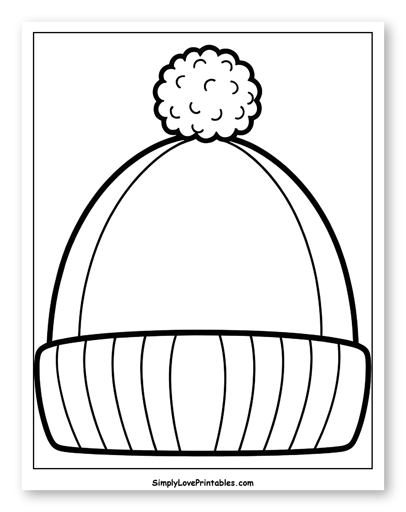Winter Knit Hat with Pom-Pom