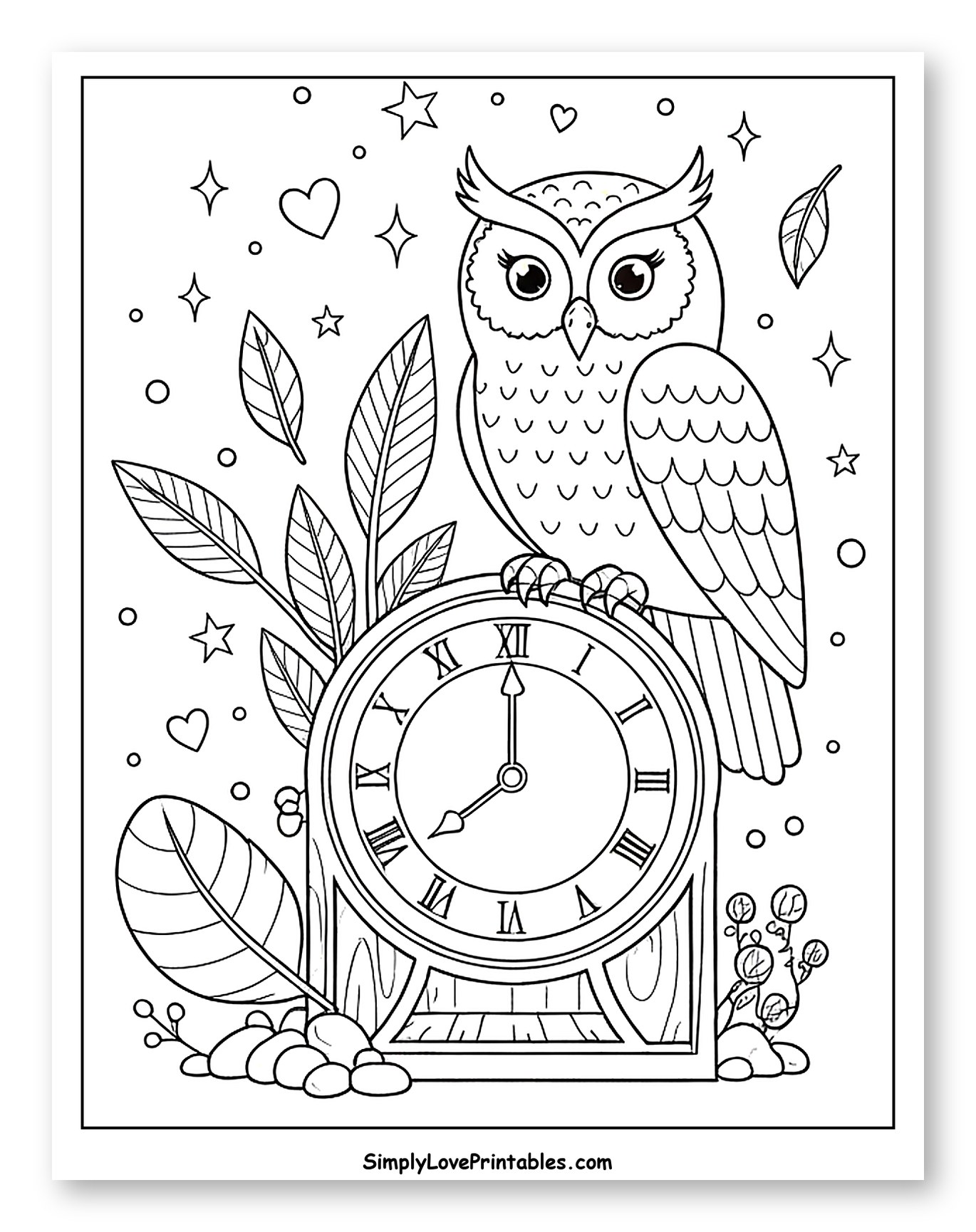 Wise Owl Perched on an Old Clock