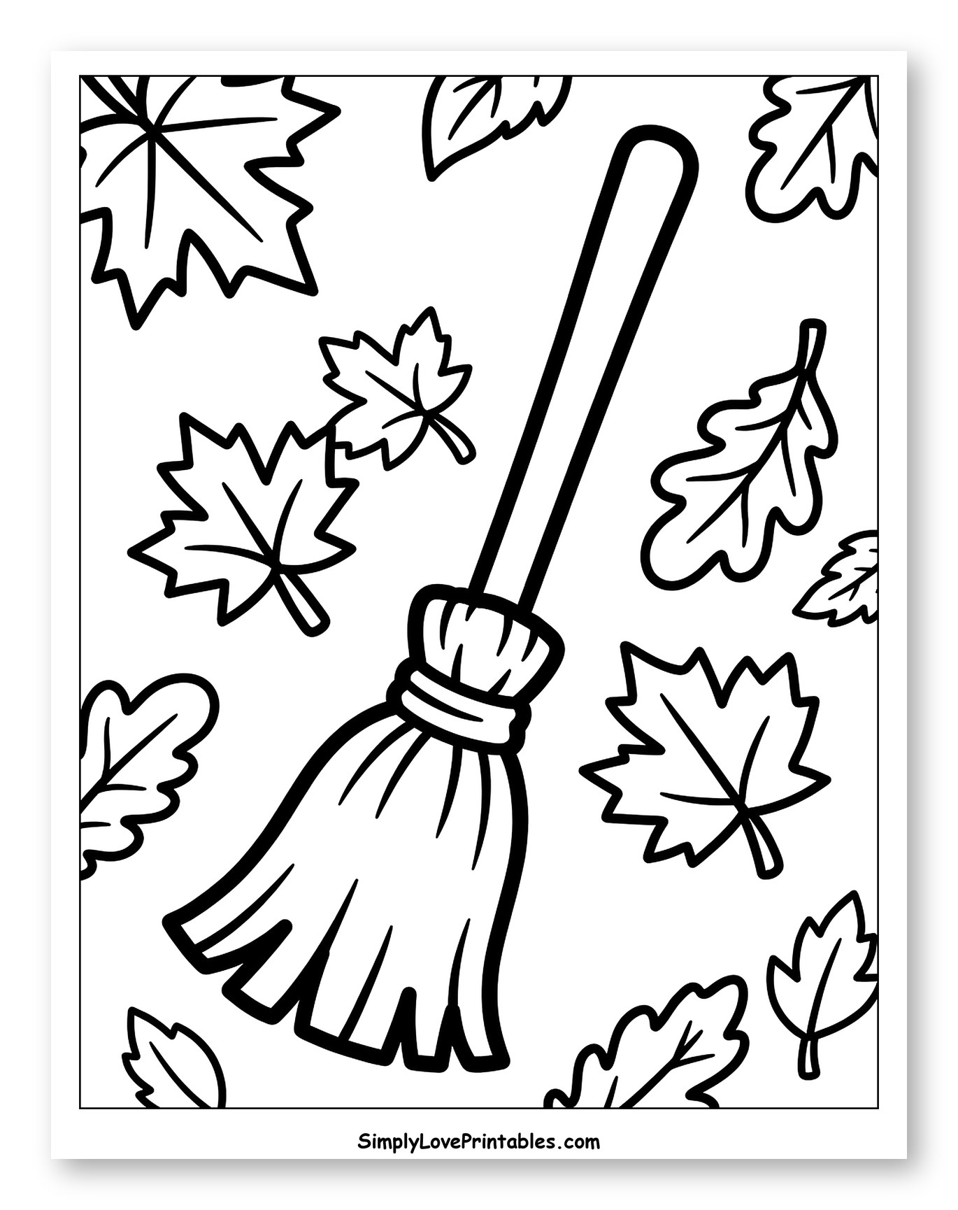 Witch's Broom Surrounded by Autumn Leaves