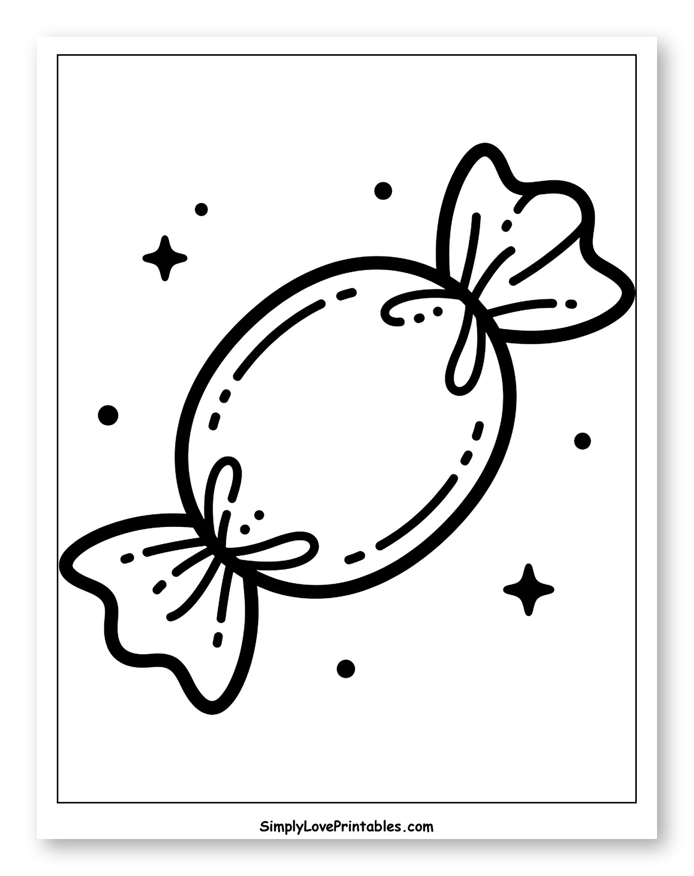 Wrapped Candy with Twinkling Stars