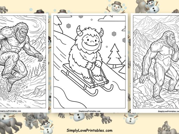 Yeti coloring pages featured image