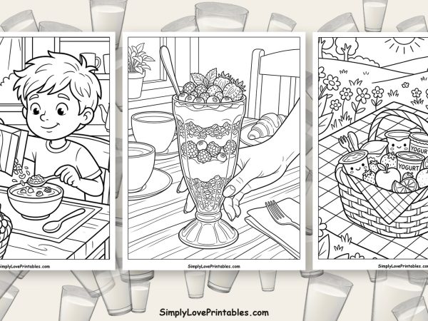 Yogurt coloring pages featured image