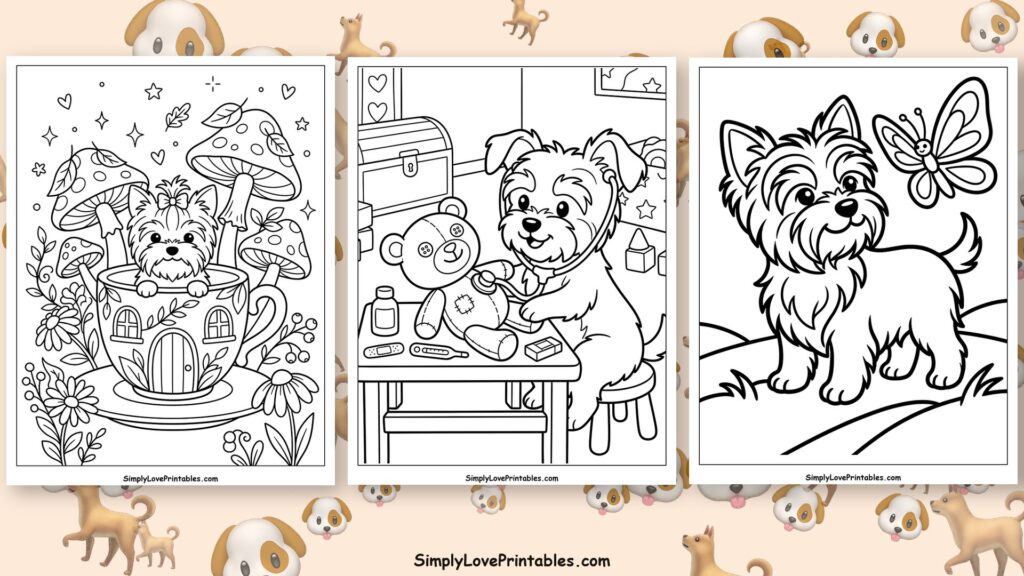 Yorkshire Terrier coloring pages featured image