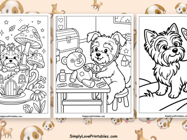 Yorkshire Terrier coloring pages featured image