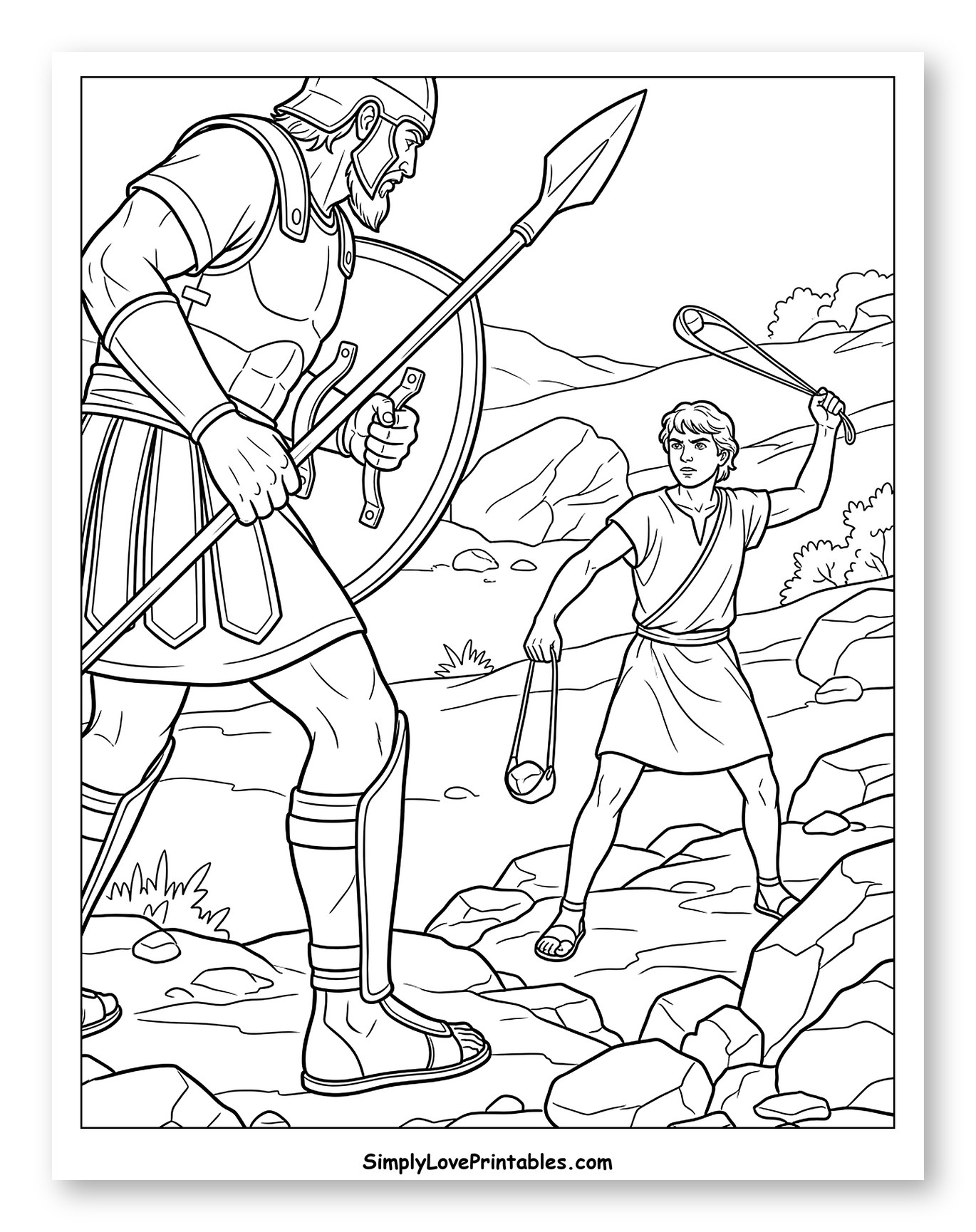 Young David Standing Against Goliath