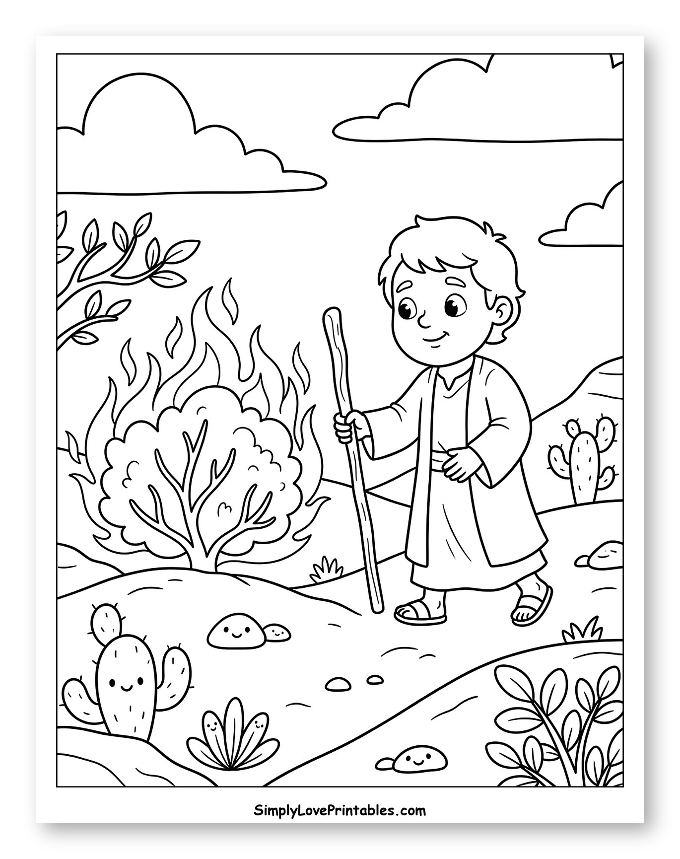 Young Moses Approaching the Burning Bush