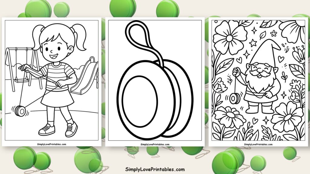 Yoyo coloring pages featured image