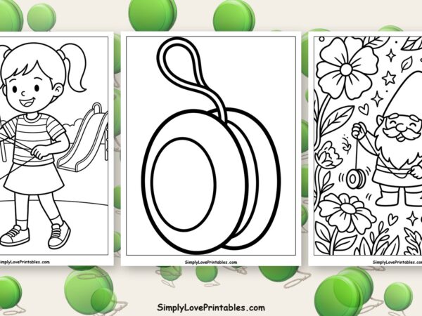 Yoyo coloring pages featured image