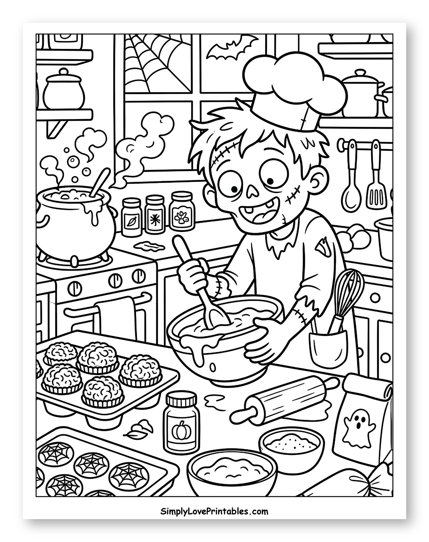 Zombie Chef Baking Halloween Treats